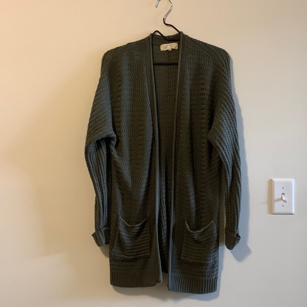 Green Knit Cardigan